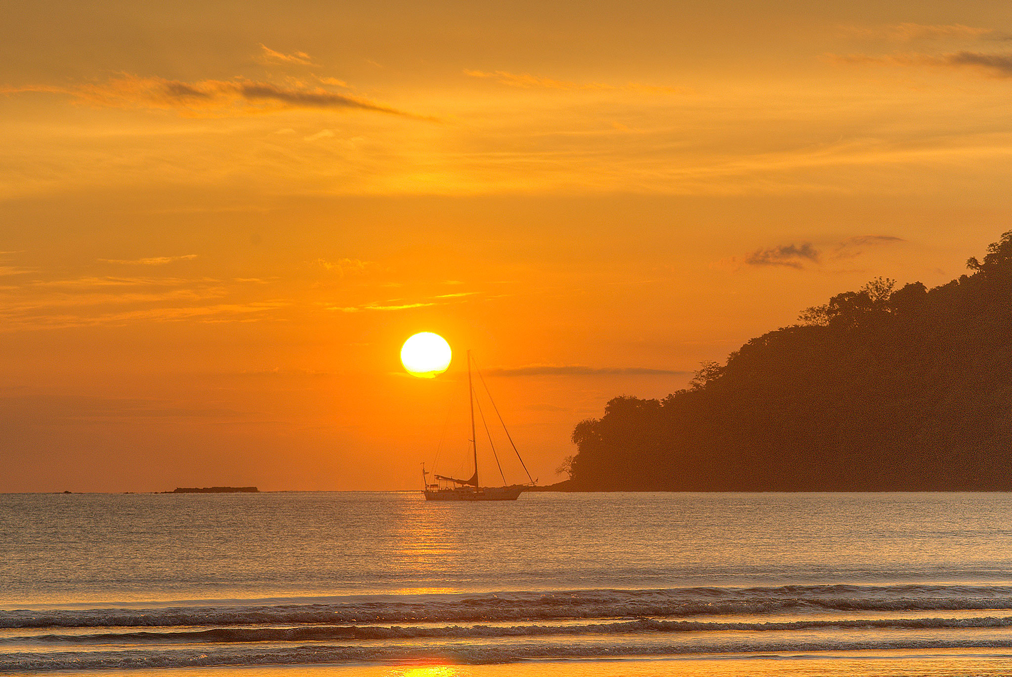 Tambor Bay coastline, Guanacaste, Costa Rica